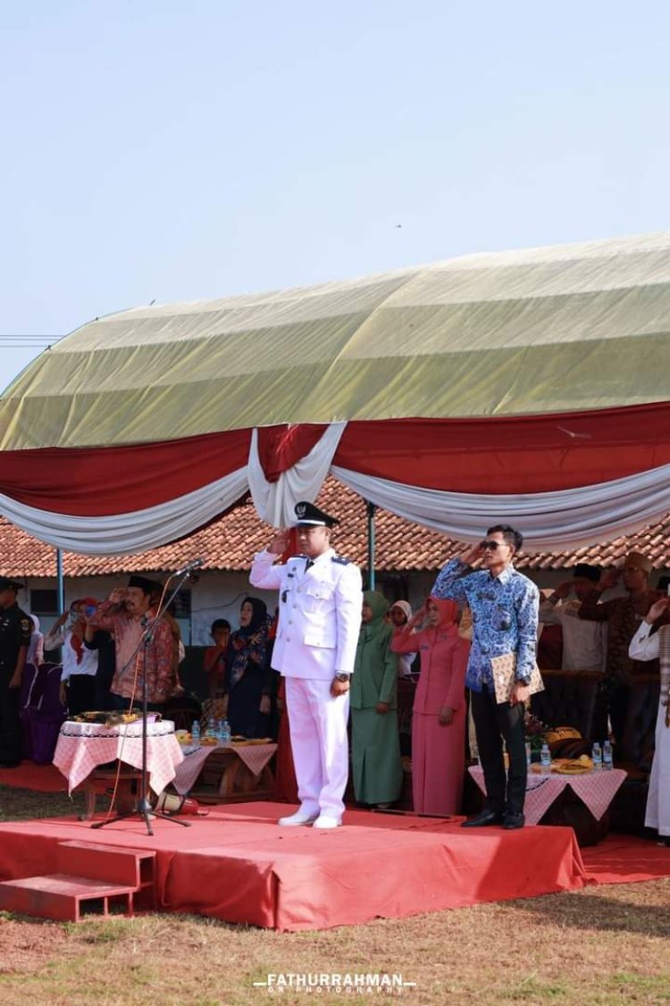 Pemdes Mekar Jaya Menggelar Upacara HUT RI Ke 77