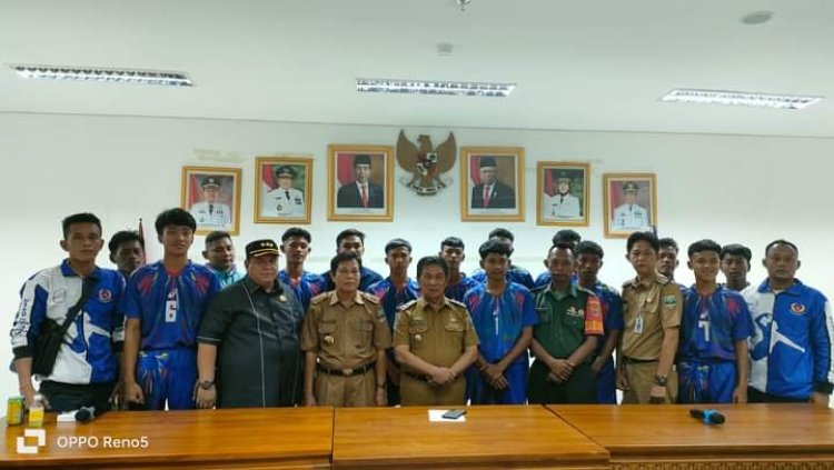 Pelepasan 11 Atlit Voly Ball Pesibar Yang Ikut Pertandingan Wali kota Cup Usia 17  Tahun