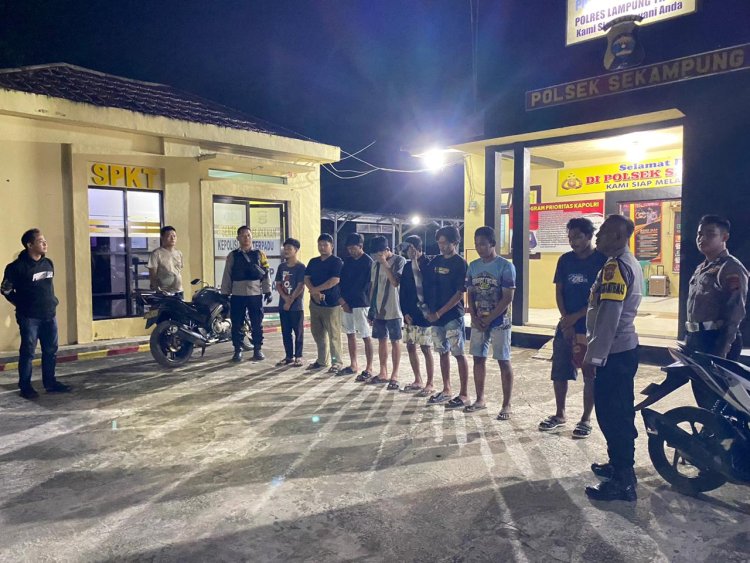 Hendak Perang Sarung, 8 Warga Diamankan Polsek Sekampung