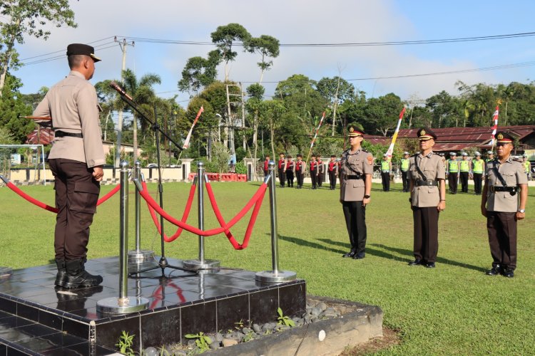 Kapolres Lampung Barat pimpin Sertijab Kabag Logistik dan Kapolsek Sekincau