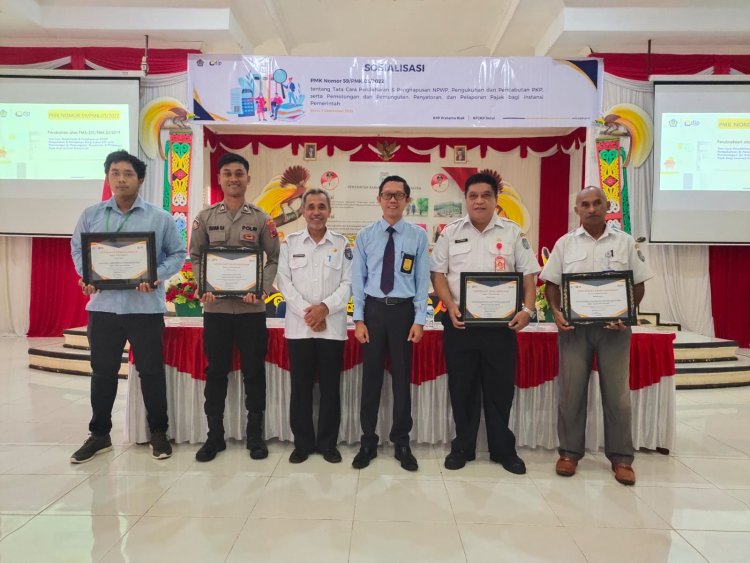 KP2KP Serui dan Pemda Kepulauan Yapen Gelar Edukasi Perpajakan, "Sosialisasi PMK nomor 59/PMK.03/2022"