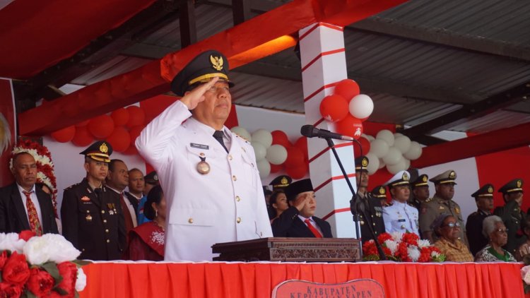 Berjalan Khidmat, Upacara HUT RI ke-77 di Kabupaten Kepulauan Yapen Sukses