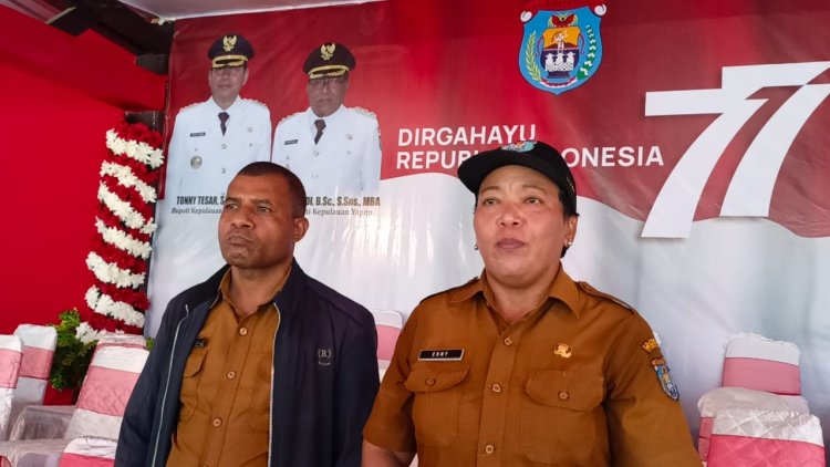Sekda Erny R. Tania : Stadion Marora Serui Siap untuk Pelaksanaan Upacara Peringatan Detik-detik Proklamasi Kemerdekaan RI Ke-77 