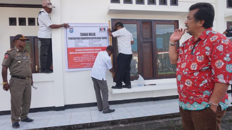 Sepuluh Asset Pemda Kepulauan Yapen Disegel KPK RI