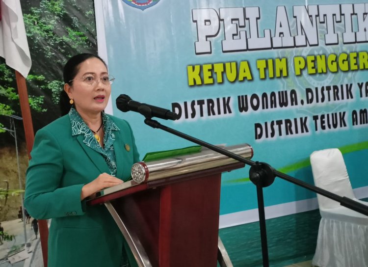 Gelar RAKON dan Melantik 3 Ketua TP PKK Distrik, dr. Suhenny Tesar Dorong Kader-kader Aktif dalam Pencegahan Stunting