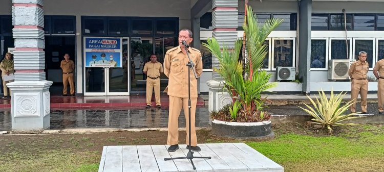Dalam Apel Pagi, Staf Ahli Bupati Kembali Ingatkan Pimpinan OPD untuk segera Inventarisir ASN yang Belum Menyelesaikan Tugas Belajarnya Tepat Waktu sesuai Kontrak Beasiswanya