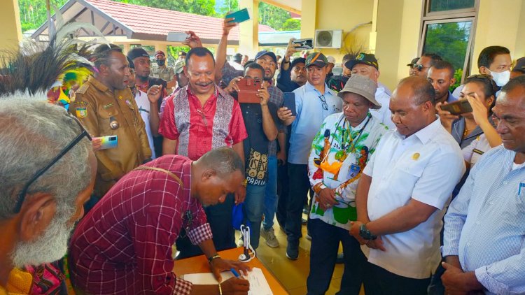 DEKLARASI Dukungan Pemekaran DOB Provinsi Kepulauan Papua Utara, ini SEPULUH Pernyataan Sikap Masa Pendukung...