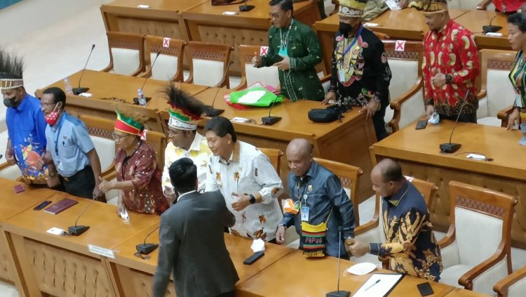 Asosiasi Bupati Wilayah Adat Saireri Lakukan Audience Pendampingan Calon DOB bersama Badan Legislasi Nasional