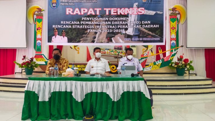 Bupati Tonny Tesar tegaskan “OPD Serius, Kerjasama yang Baik dalam Menyusun RPD dan Renstra Tahun 2023-2026