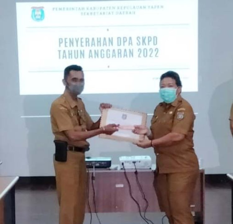 Serahkan DPA di Sekretariat Daerah, ini Pesan Plt. Sekda Erny R. Tania, S.IP