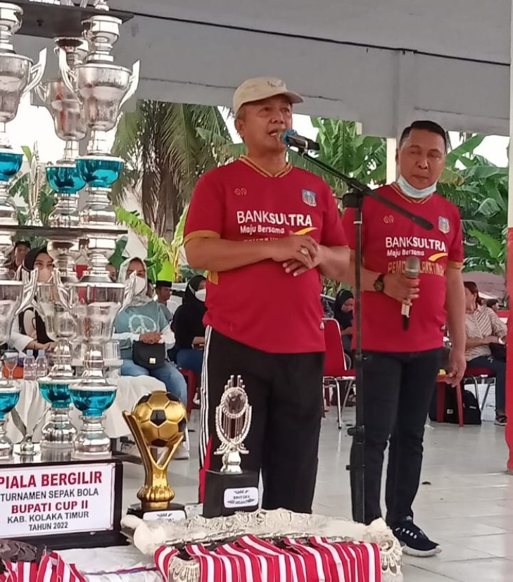 Skor 3 - 0, Kesebelasan Loea Juarai Turnamen Sepak Bola Bupati Cup II
