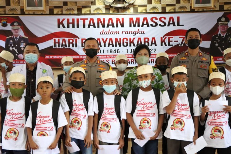 Polres Banjarnegara Gelar Khitanan Massal Dalam Rangka Hari Bhayangkara Ke-76