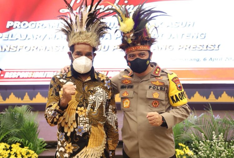 Telah Setahun Berjalan, Polda Jateng Konsisten Asuh Puluhan Pelajar Dan Mahasiswa Asli Papua