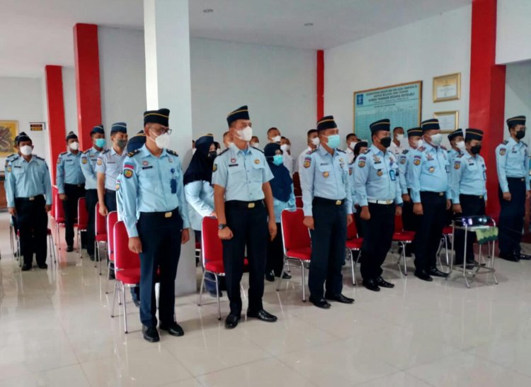Rutan Kelas IIB Boyolali Ikuti Apel Pegawai dan Halal Bi Halal Keluarga Besar Kemenkumham bersama Menteri Hukum dan HAM RI