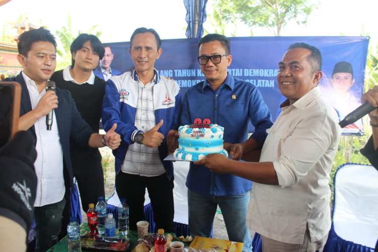 DPC Demokrat Lamsel Rayakan HUT ke-22 di Rayakan Secara Sederhana