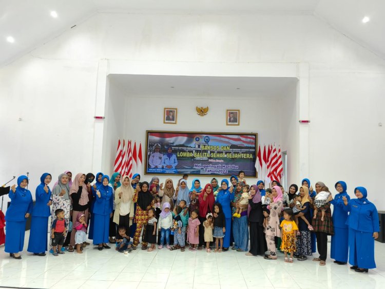 Rayakan Hari Ibu Lanal Morotai Gelar Baksos Dan Lomba Balita Sehat Sejahtera