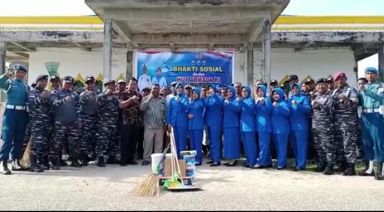 Peringati HUT Armada RI Ke-77 :Lanal Morotai Beraksi Baksos