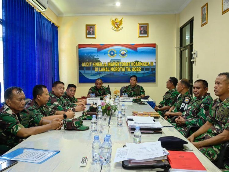 Danlanal Morotai Menyambut kedatangan Tim Wasrik Koarmada III
