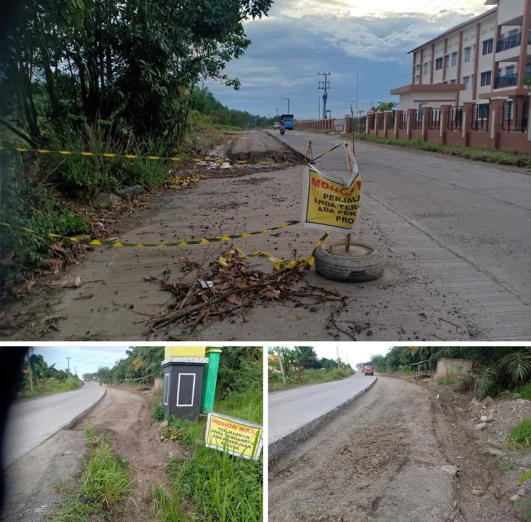 Diduga Kontraktor Kangkangi UU KIP, Proyek Pelebaran Jalan di Ruas jalan Jaya Pura.