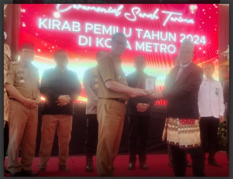 KPU Kota Metro, Menjadi Tuan Rumah Kirab  Pemilu Damai 2024