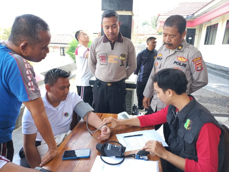 Polres Way Kanan Gelar Tes Kesamaptaan Jasmani dan Beladiri Polri Tahun 2023