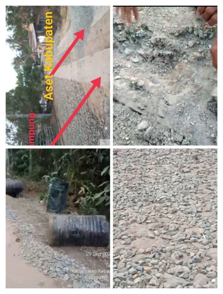 Peningkatan Jalan Dusun II - Dusun VIII Kampung Tanjung Tiga Diduga Milik Oknum Anggota DPRD Way Kanan Serta Diduga Tumpang Tindih