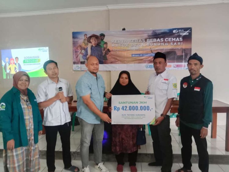 Kerja Keras Bebas Cemas Masuk Desa Gunung Sari "Kerja Keras Setiap Hari Pekerja Dan Keluarga Terlindungi"