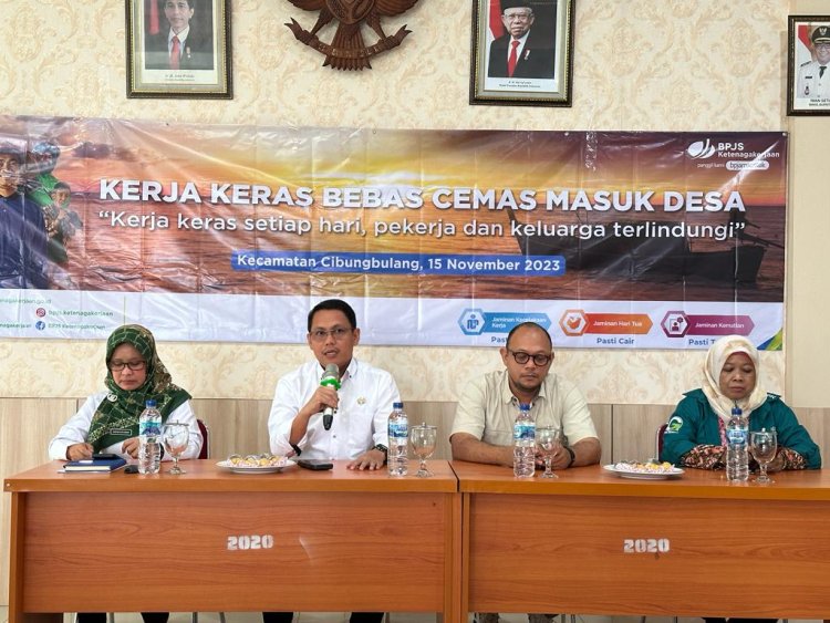 Kerja Keras Bebas Cemas Masuk Desa UMKM Kecamatan Cibungbulang Terlindungi BPJamsostek