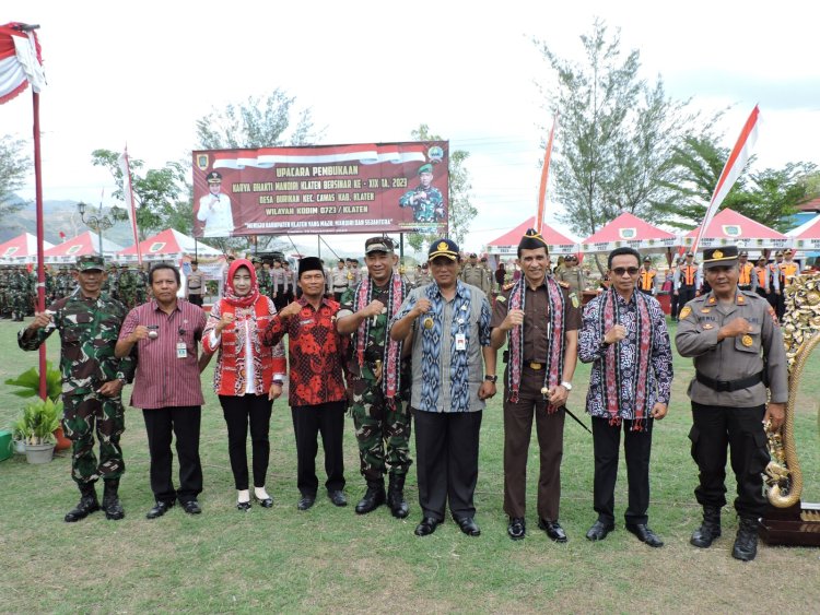 Kerjasama TNI dan masyarakat Tergelar Dalam Karya Bakti Mandiri Klaten Bersinar