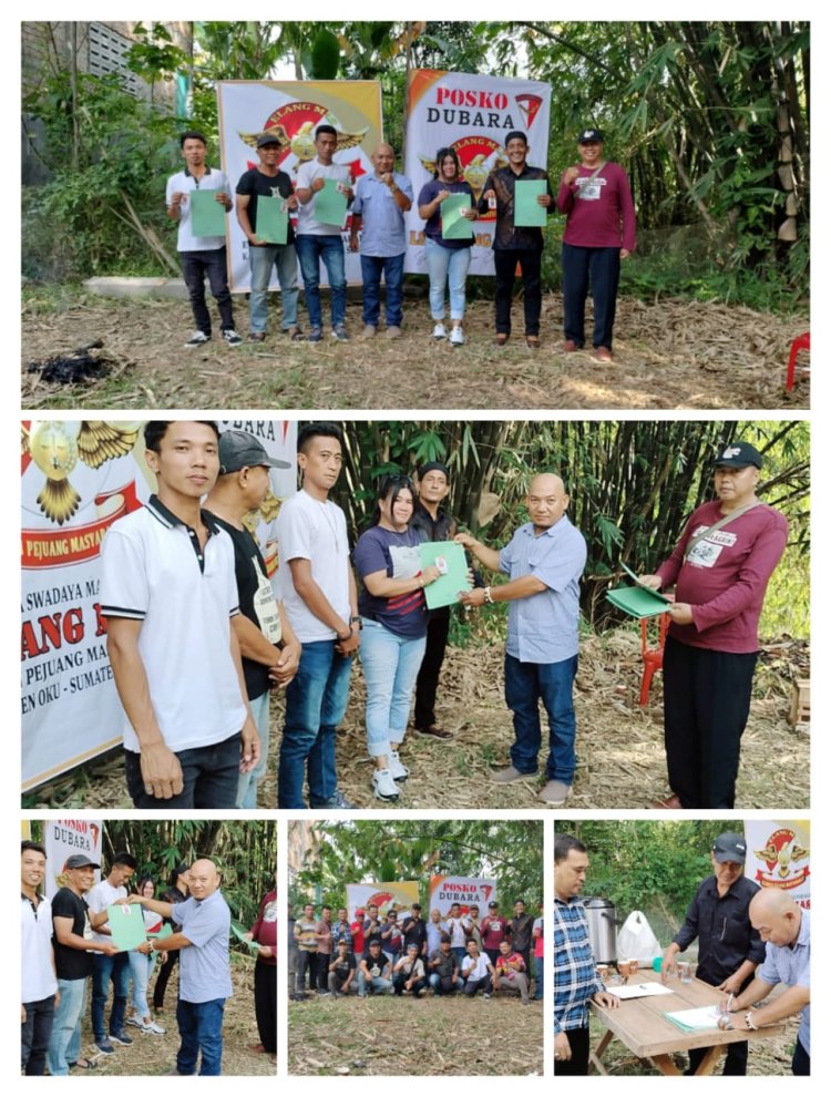 Silaturahmi, dan penyerahan SK,Pengurus DPC LSM Elang Mas Kabupaten OKU