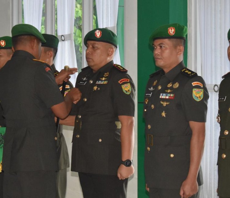 Tongkat Komando Komandan Kodim 0427/Way Kanan Diserah Terimakan