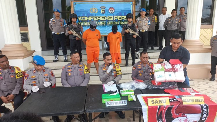 3 Kg Sabu, 2 Orang Tersangka Diamankan Polres Tanjab Barat