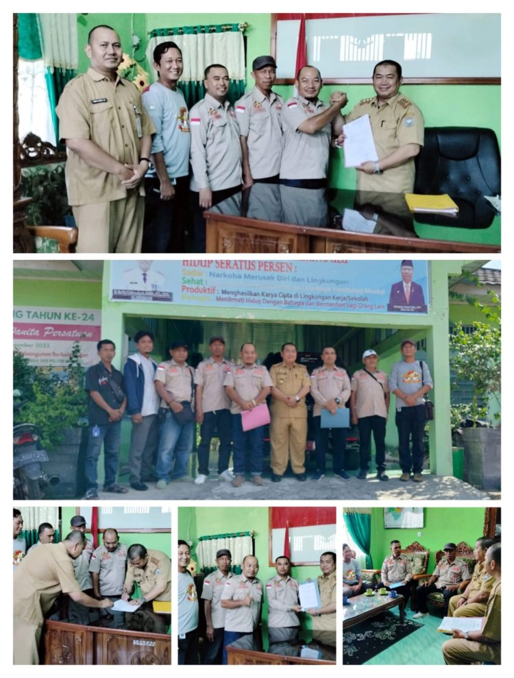 Rombongan DPC LSM Elang Mas Kabupaten OKU Silaturahmi Sekaligus Audiensi Dengan Plt Kaban Kesbangpol OKU