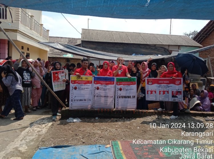 Nyumarno, S.M. Aleg Sekaligus Caleg Dapil VII PDI Perjuangan Gelar Sosialisasi Kampanye Terbuka Bersama Masyarakat