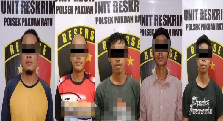 Diduga Lakukan Pengeroyokan, Polsek Pakuan Ratu Amankan Lima Pelaku di Kampung Gunung Waras