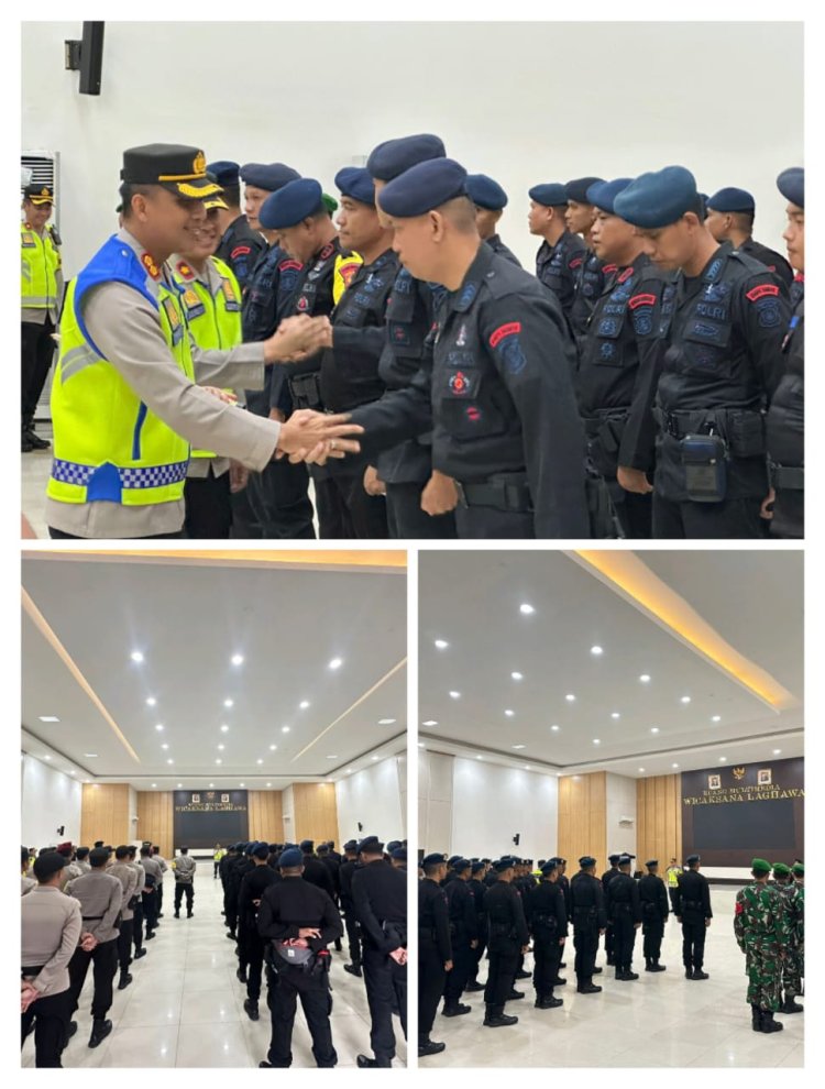 Kapolres Oku Pimpin Apel Konsolidasi Dan Pelepasan Personil Bko Pengamanan Tahapan Pemilu 2024