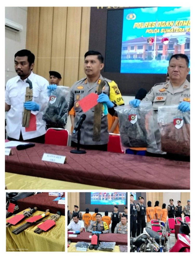Polres OKU Gelar Press release Kasus Pembunuhan Di Kedaton Peninjauan Raya Kab OKU