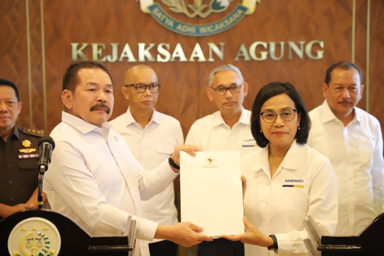 Dugaan Adanya Korupsi di Lembaga Pembiayaan Ekspor Nasional Jaksa Agung Terima Kunjungan Menkeu Sri Mulyani
