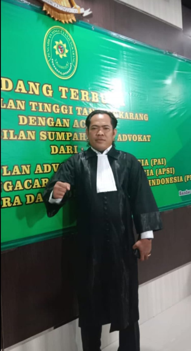 Apri Susanto SH Resmi di Lantik Selaku Advokat