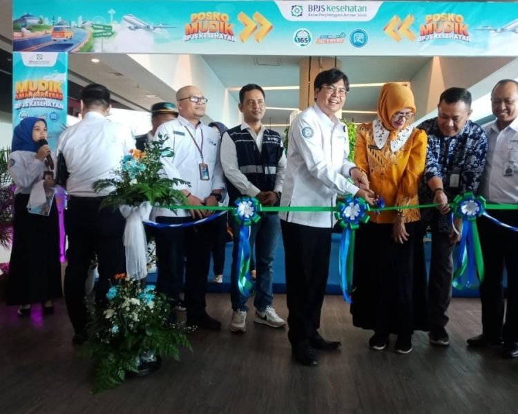 Siruaya utamawan Dewan Pengawas BPJS kesehatan Buka Posko Mudik di Dermaga Excekutiif Pelabuhan Merak