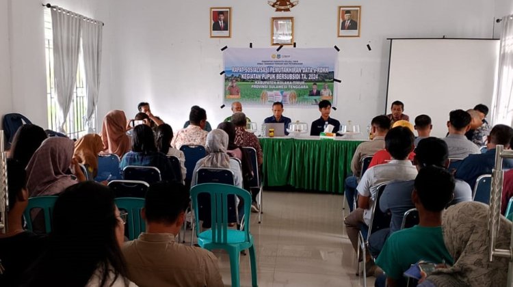 Gelar Sosialisasi Pemutakhiran Data e-RDKK, Pemda Koltim Dapat Kuota Tambahan 10.456 Ton Pupuk Bersubsidi