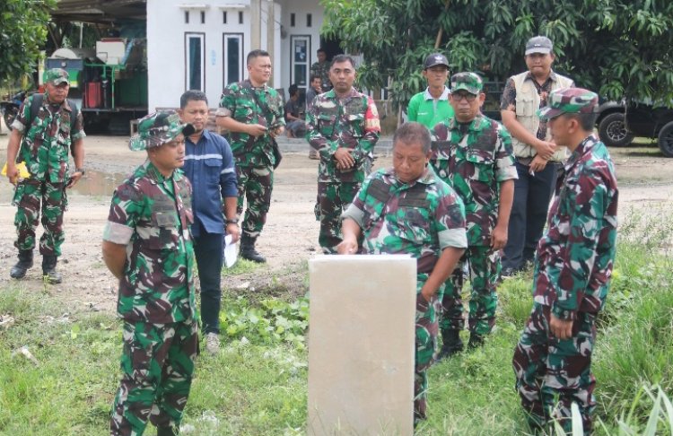 Dandim 0429/Lamtim Dampingi Tim Irutben Itdam II/Swj Tinjau Hasil Pembangunan Fisik Oplah