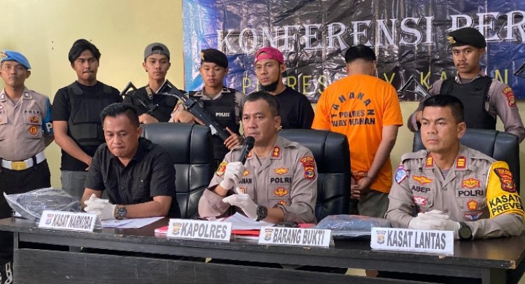 Satnarkoba Polres Way Kanan Bekuk Pelaku Diduga Bandar Narkotika Jaringan Antar Provinsi