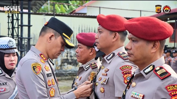 Kapolres Aceh Selatan Pimpin Sertijab, Iptu Nasryah Agustian Jabat Kasat Reskrim
