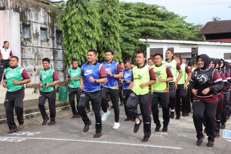 Kapolres Aceh Timur Pimpin Tes Kesamaptaan Jasmani Periode I Tahun 2025