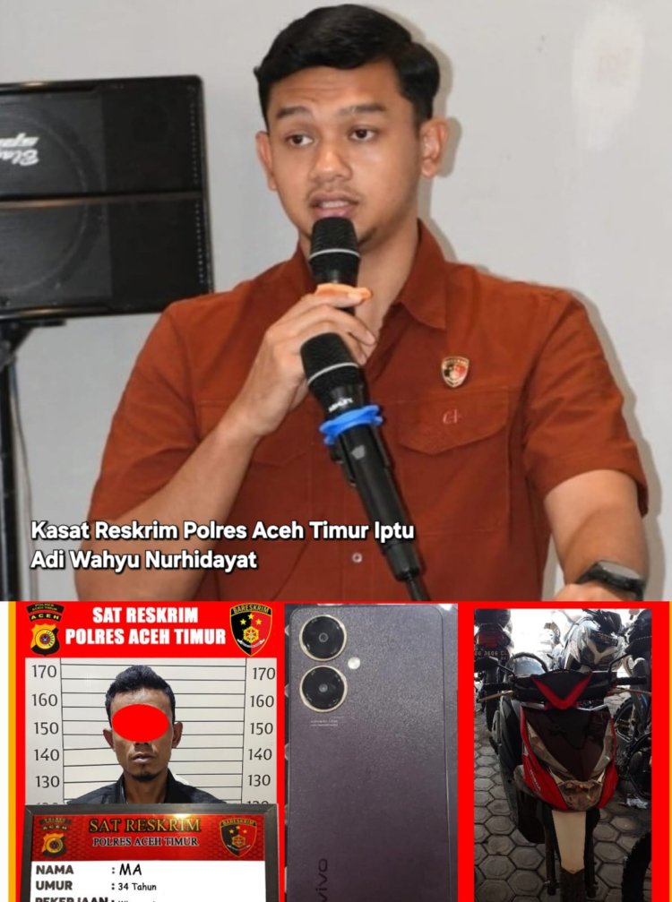 Satreskrim Polres Aceh Timur Berhasil Amankan Pelaku Curas, Enam Kali Beraksi Incar Pengendara Sepeda Motor