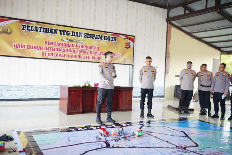 Polres Pidie Laksanakan TFG Dalam Rangka Kesiapan Pengamanan Hari Mayday 2025