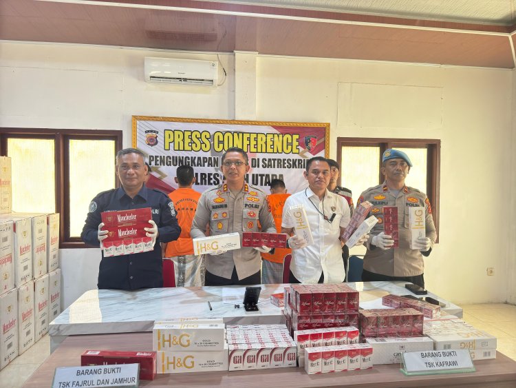 Polres Aceh Utara Ungkap Peredaran Rokok Ilegal, 3 Tersangka Diamankan