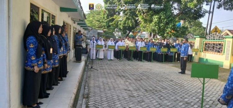 UPACARA PERINGATAN HARI OTONOMI DAERAH XXIX TAHUN 2025 DI HALAMAN RUMAH SAKIT UMUM DAERAH JENDERAL AHMAD YANI METRO SENIN, 28 April 2025
