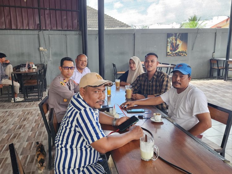 Jalin Silahturrahmi Kapolsek Cot Girek Ngopi Bareng Wartawan